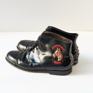 80s - SUSAN BENNIS - WARREN EDWARDS - Boots - Men's - 10.5 - BLK Leather